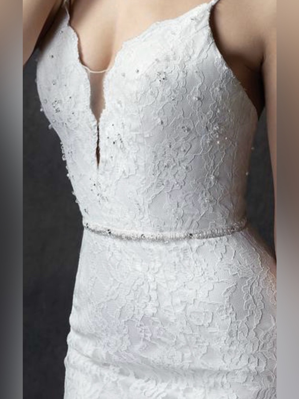 Bridal dress with tail
